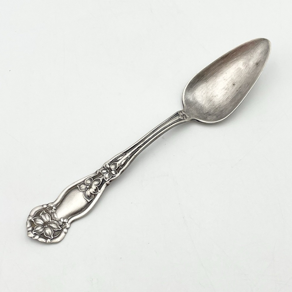 Antique 1910 Wm Rogers & Son AA Orange Blossom Silverplate Fruit Spoon Sunkist